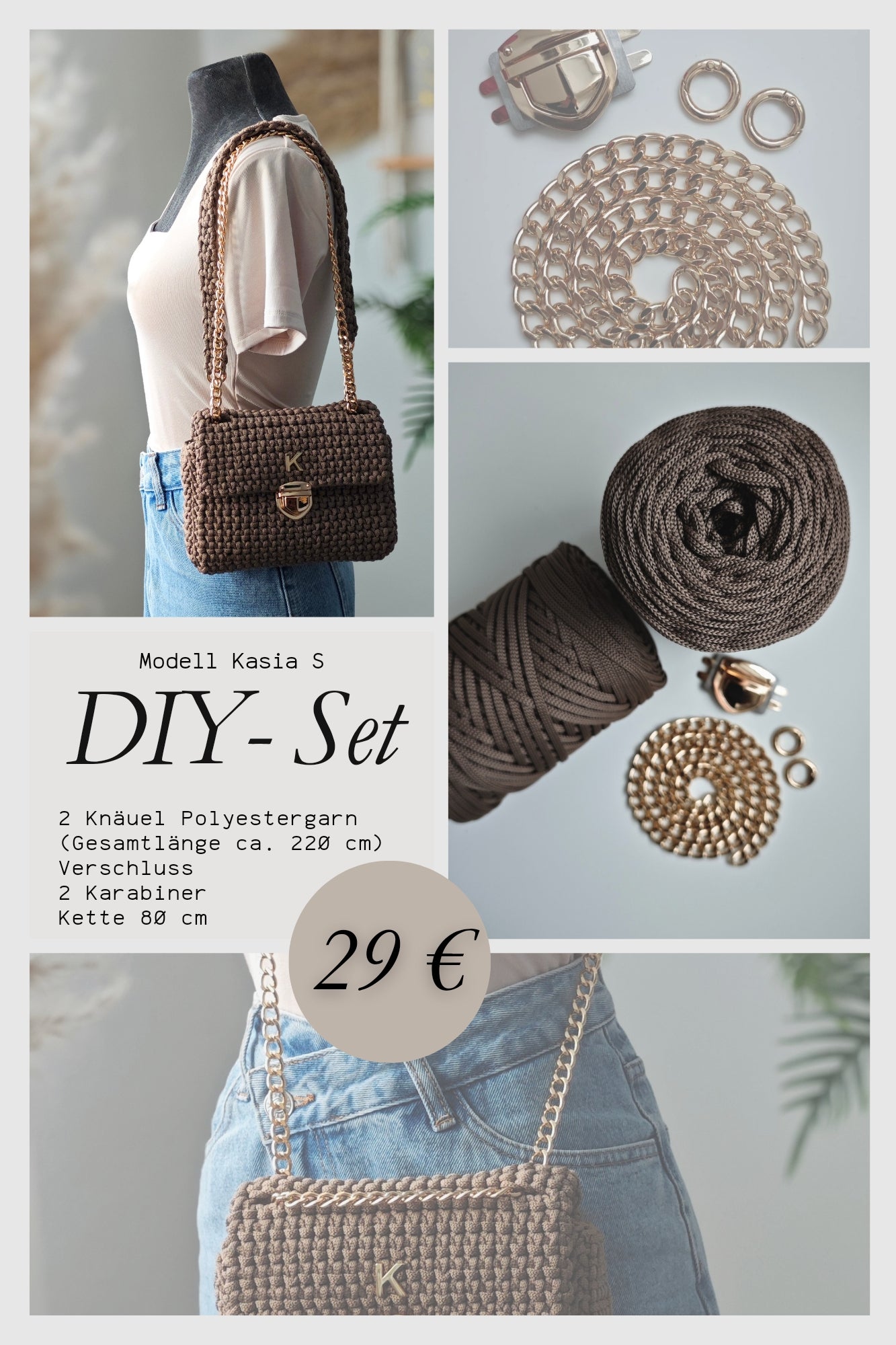 DIY-Set Modell Kasia S - Kaffee