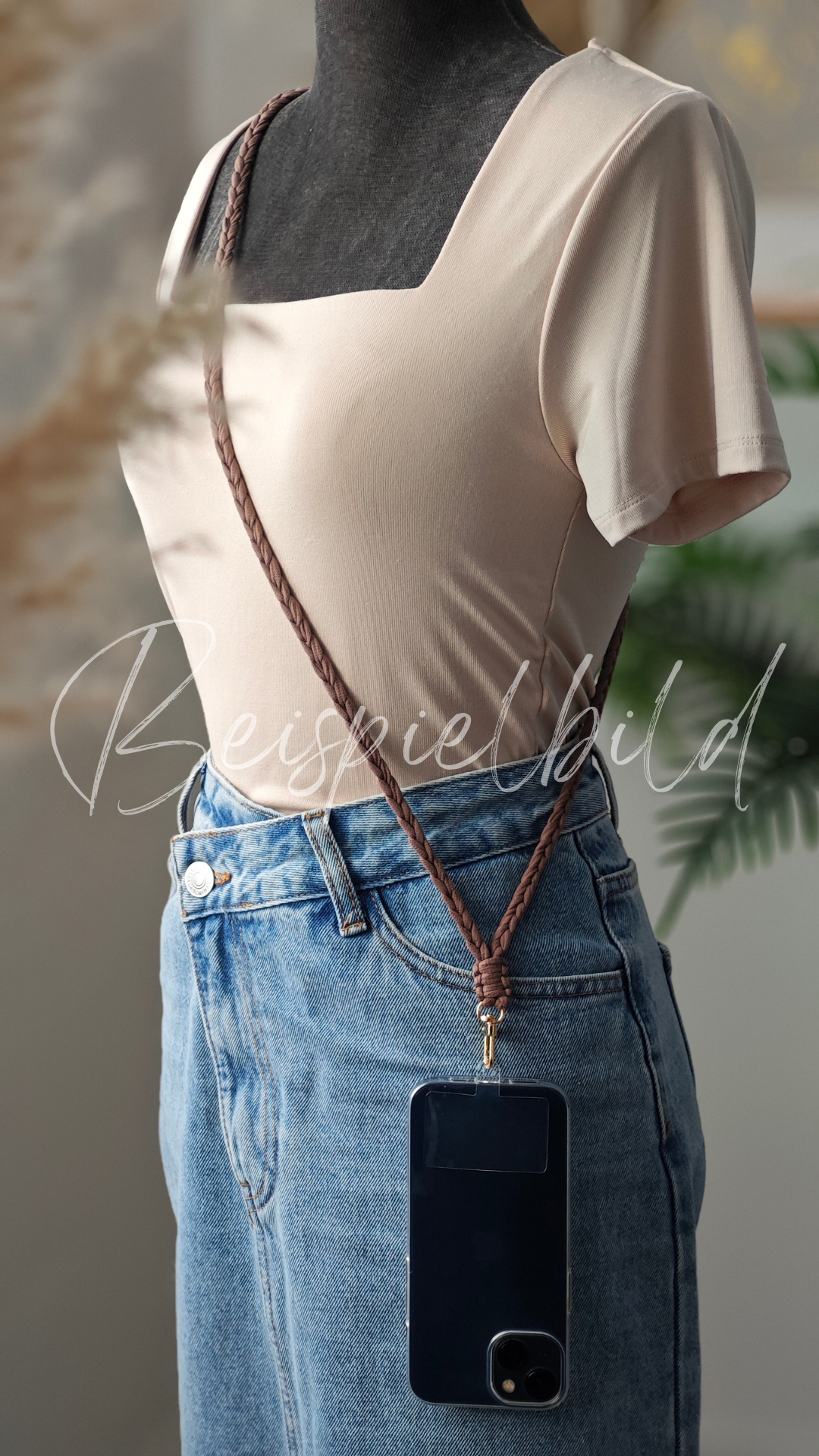 Handykette aus Textilgarn