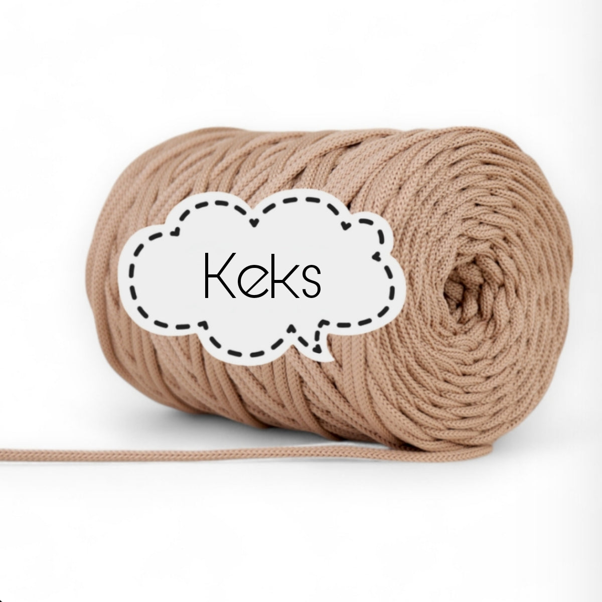 Polyestergarn 5 mm - Keks