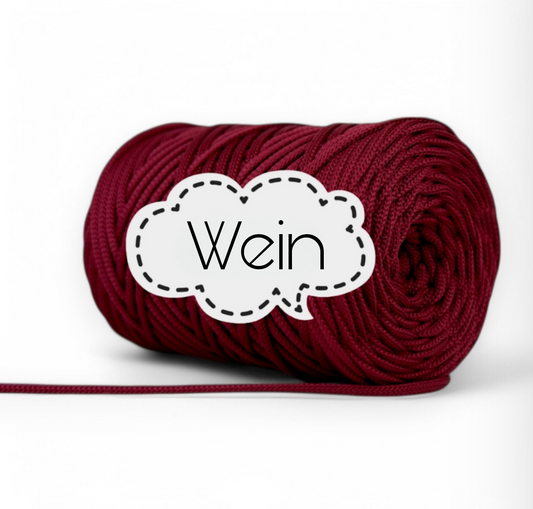 Polyestergarn 5 mm - Wein