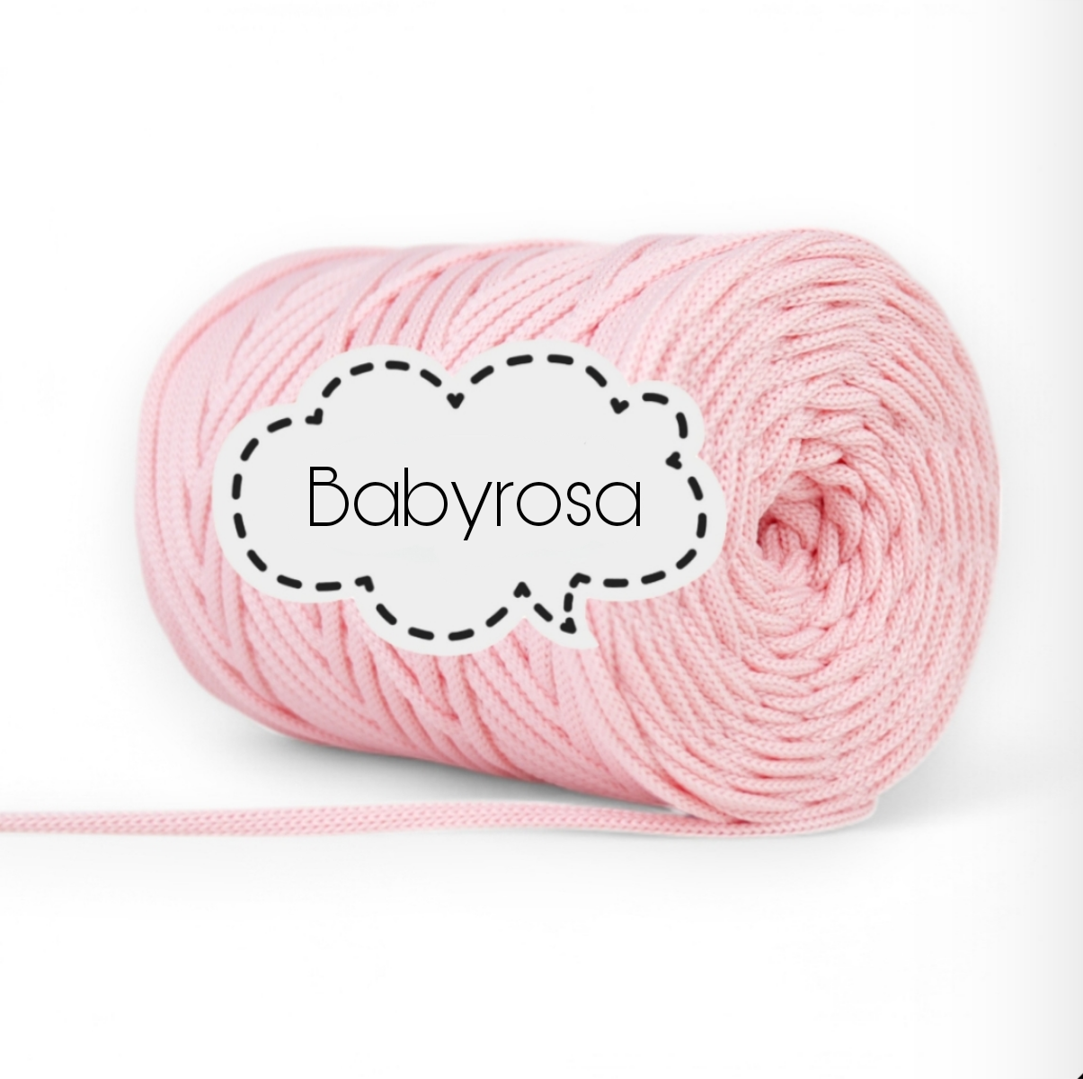 Polyestergarn 5 mm - Babyrosa