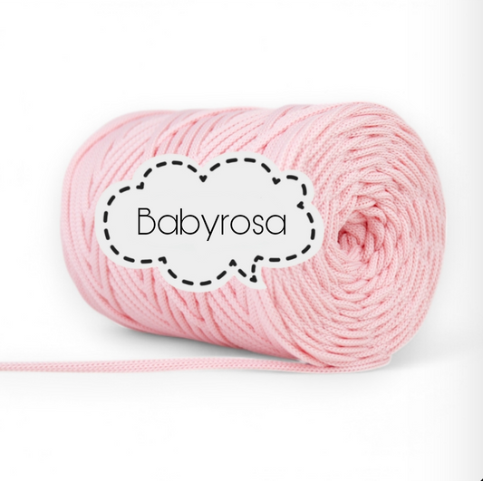 Polyestergarn 5 mm - Babyrosa