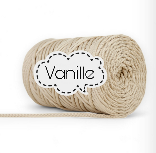 Polyestergarn 5 mm - Vanille