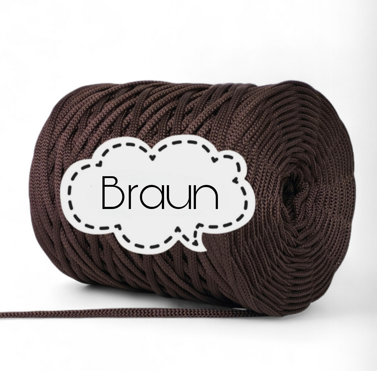 Polyestergarn 5 mm - Braun