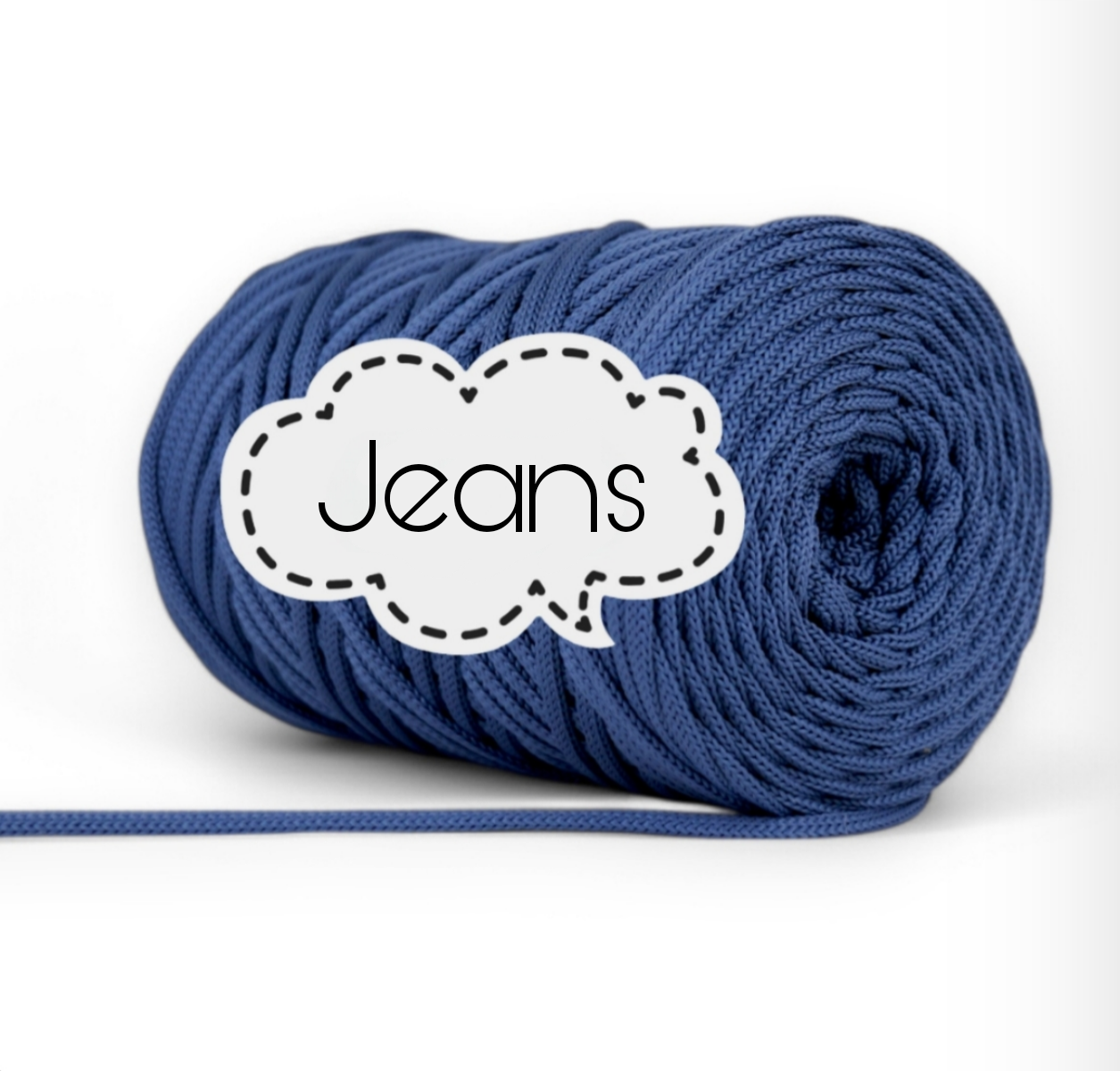 Polyestergarn 5 mm - Jeans