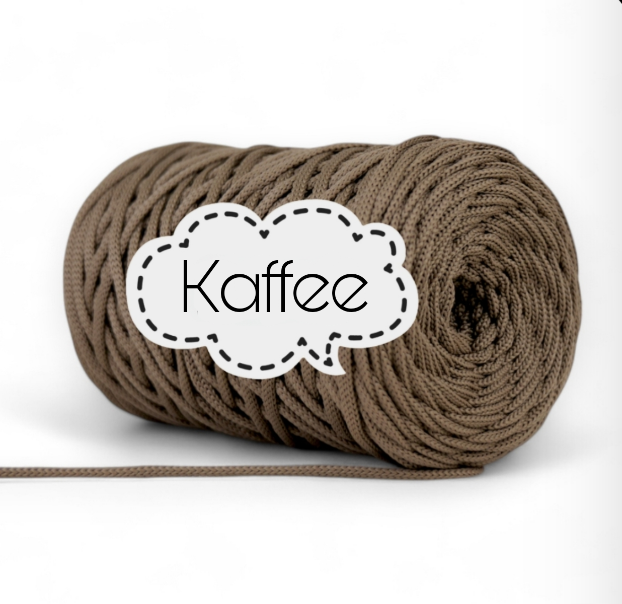 Polyestergarn 5 mm - Kaffee