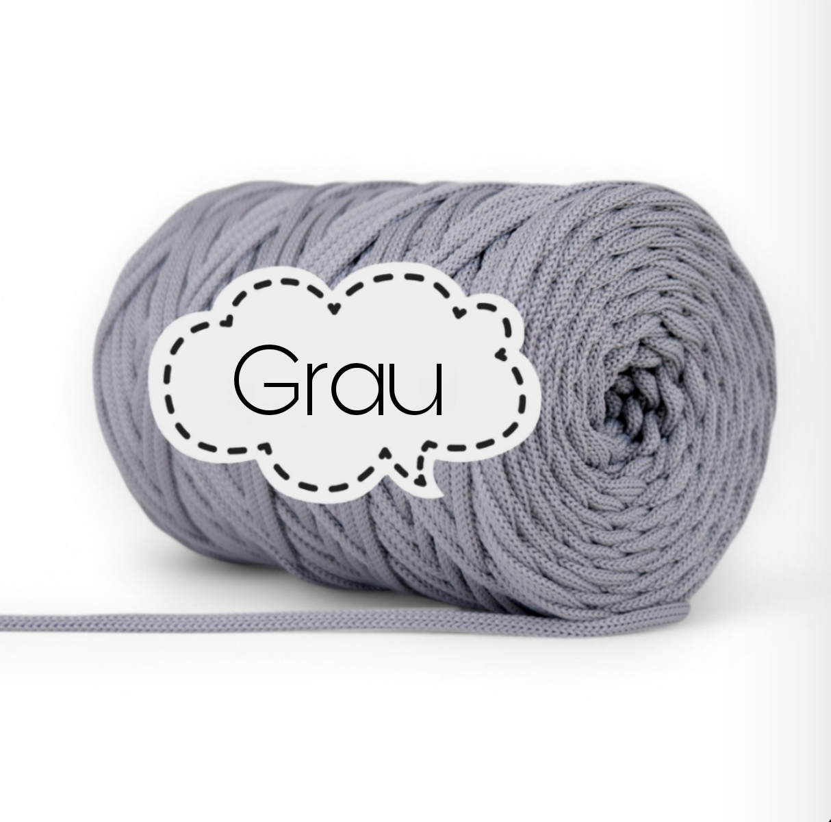 Polyestergarn 5 mm - Grau
