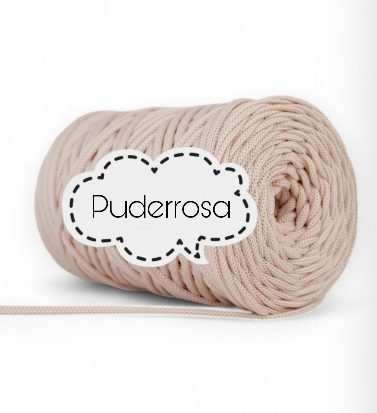 Polyestergarn 5 mm - Puderrosa